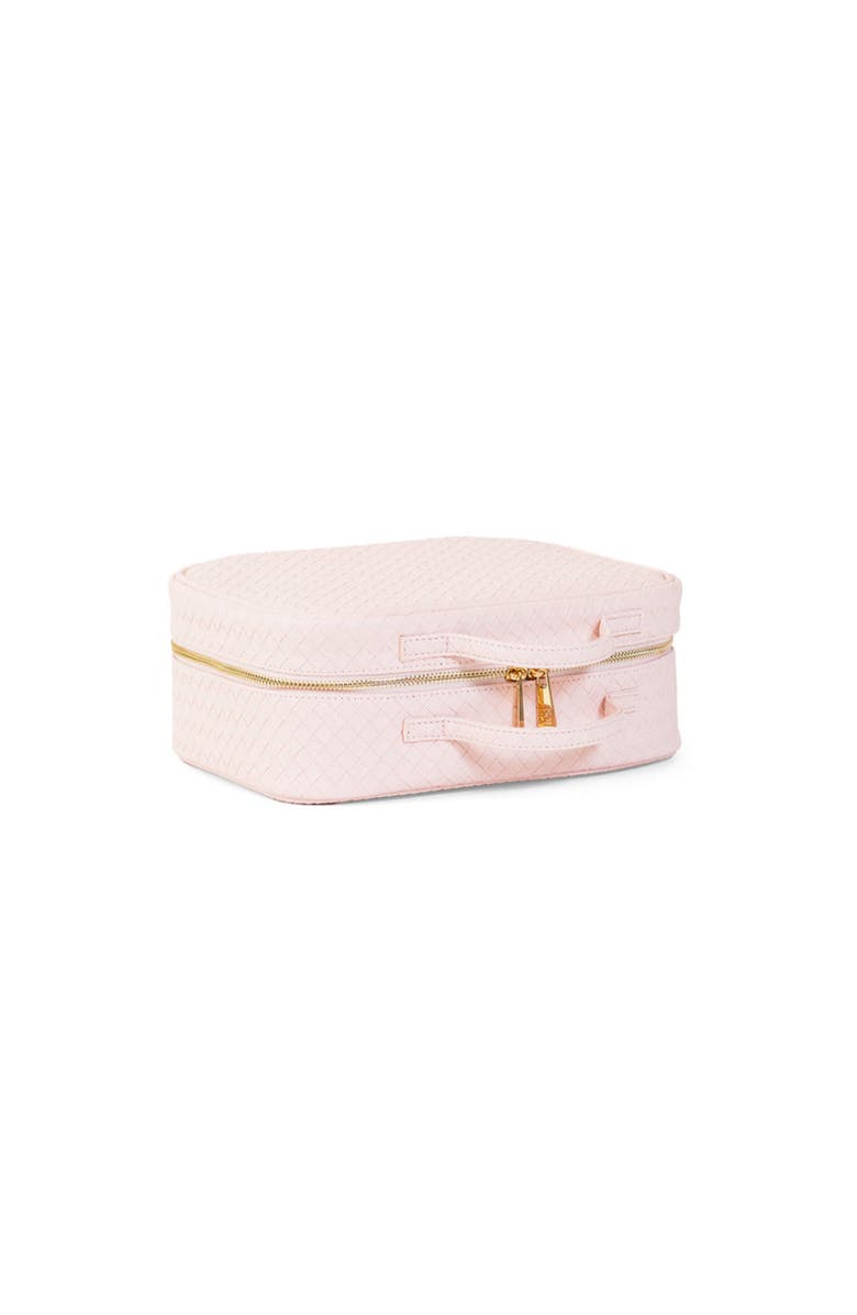 TRVL Design Woven Shell Makeup Bag, Alternate, color, Pink