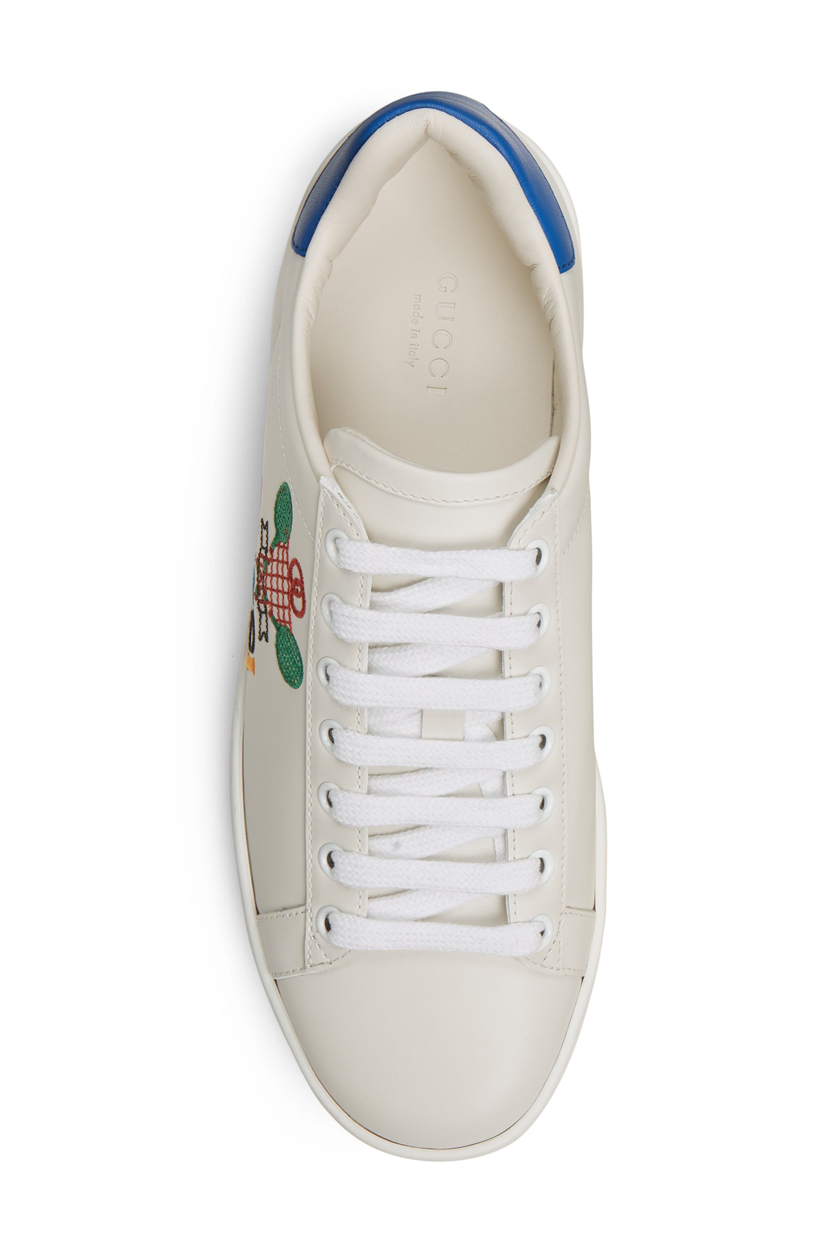 Gucci New Ace Embroidered Tennis Sneaker, Alternate, color, 