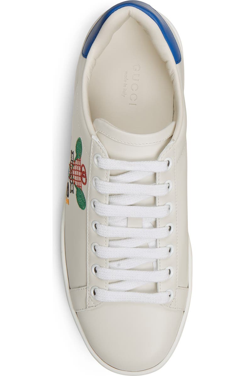 Gucci New Ace Embroidered Tennis Sneaker, Alternate, color,
