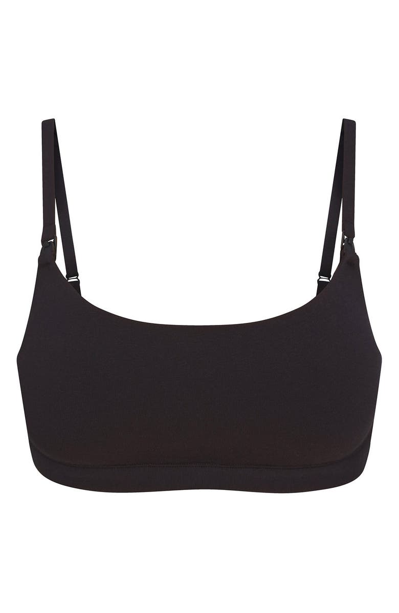 SKIMS Jersey Maternity/Nursing Bra, Alternate, color, Soot