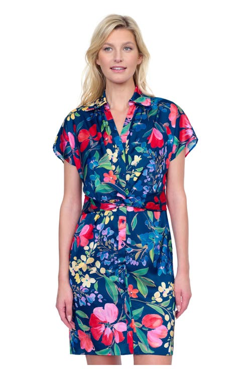 Garden Dream Button-Down Shirt Dress Cover-Up