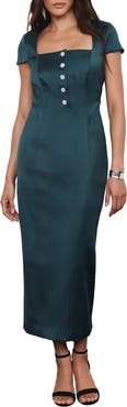 MINT VELVET Satin Midi Dress