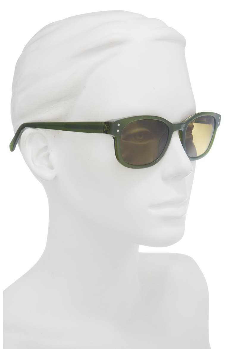 Biff 52mm Square Reading Glasses, Alternate, color, OLIVE GREEN / POLARIZED BROWN
