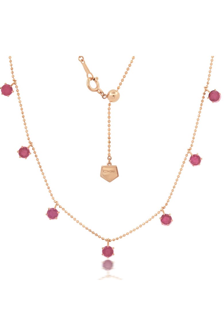 Pink Sapphire Floating Necklace, Main, color, Pink