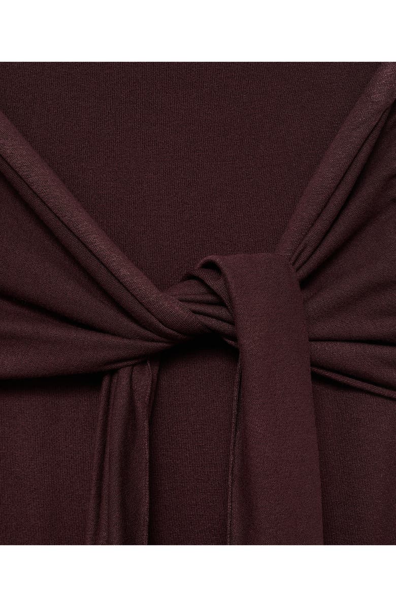 MANGO Front Tie Midi Skirt, Alternate, color,