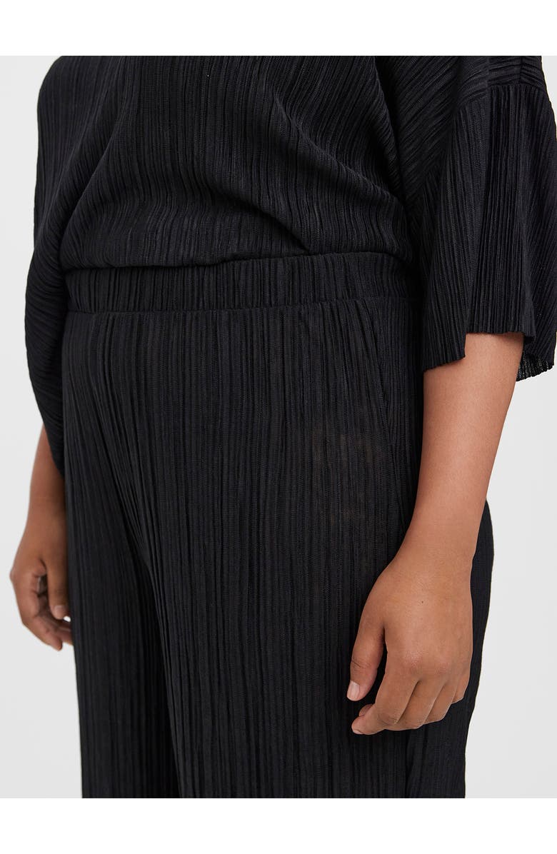 VERO MODA CURVE Cari High Waist Plissé Wide Leg Pants, Alternate, color,