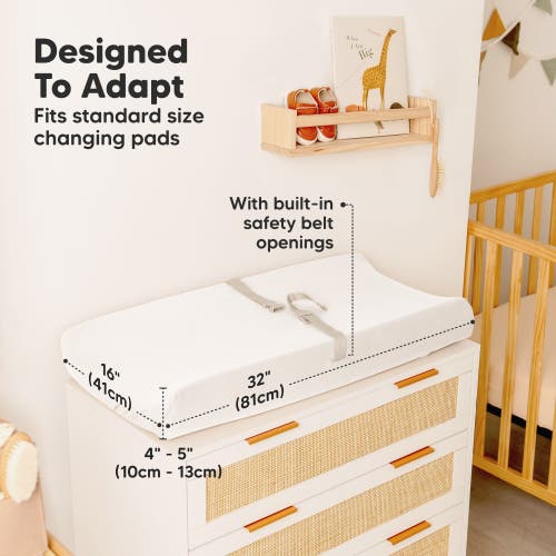 Keababies 2-pack Isla Changing Pad Covers In Soft White