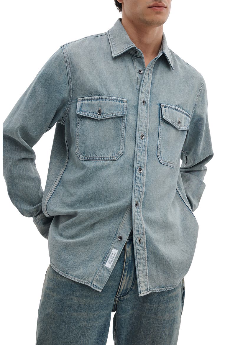 Infuse Denim Button-Up Shirt, Main, color, SALTAIRE