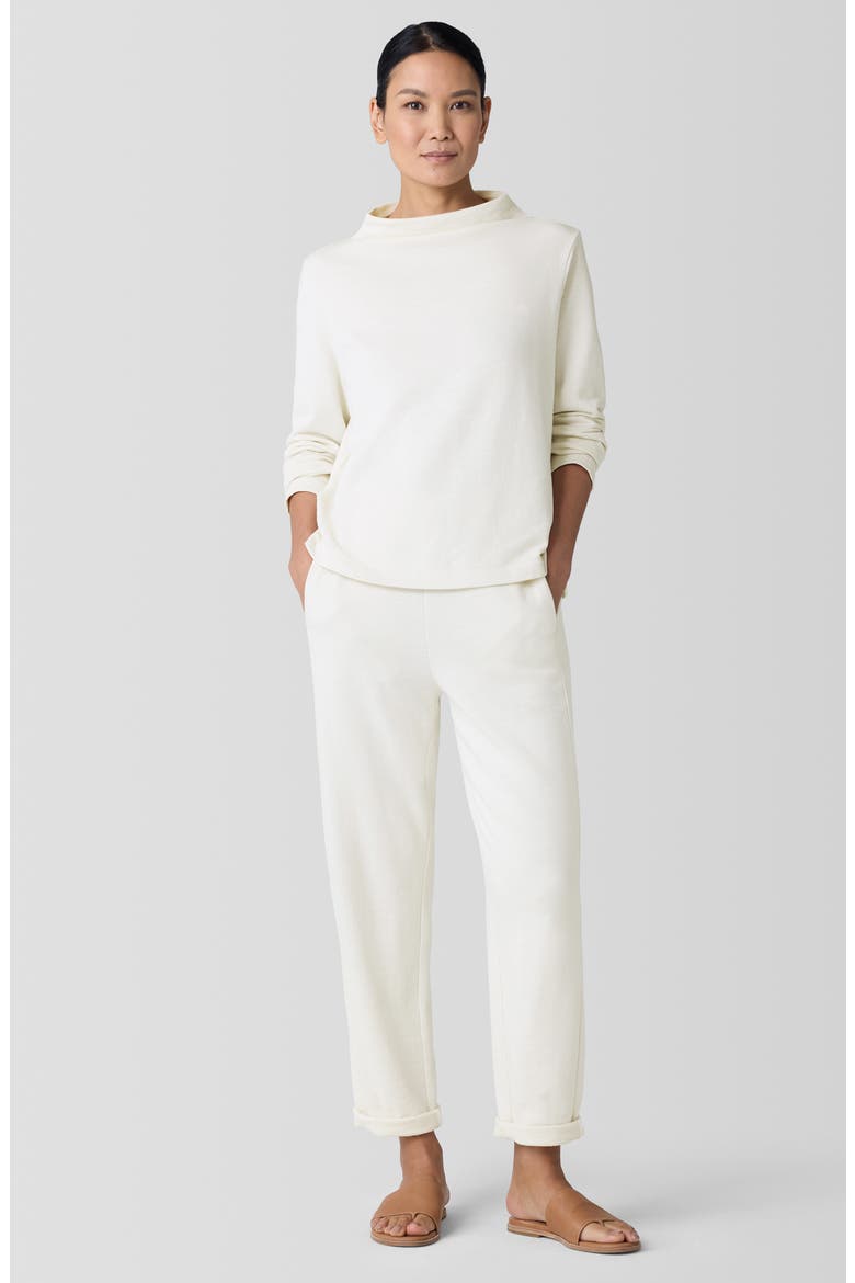 Slouch Organic Cotton Ankle Pants, Alternate, color, BONE