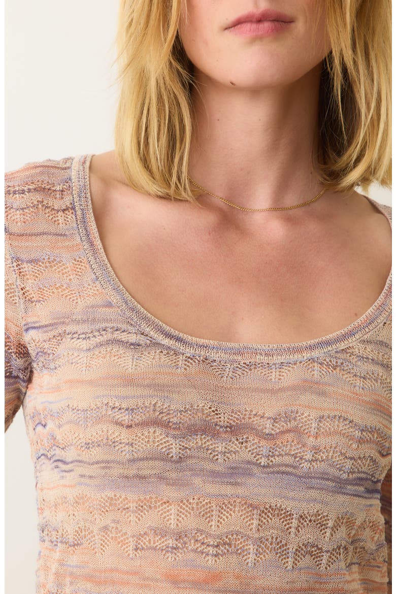 Alana Pointelle Sweater, Alternate, color, WARM DREAM