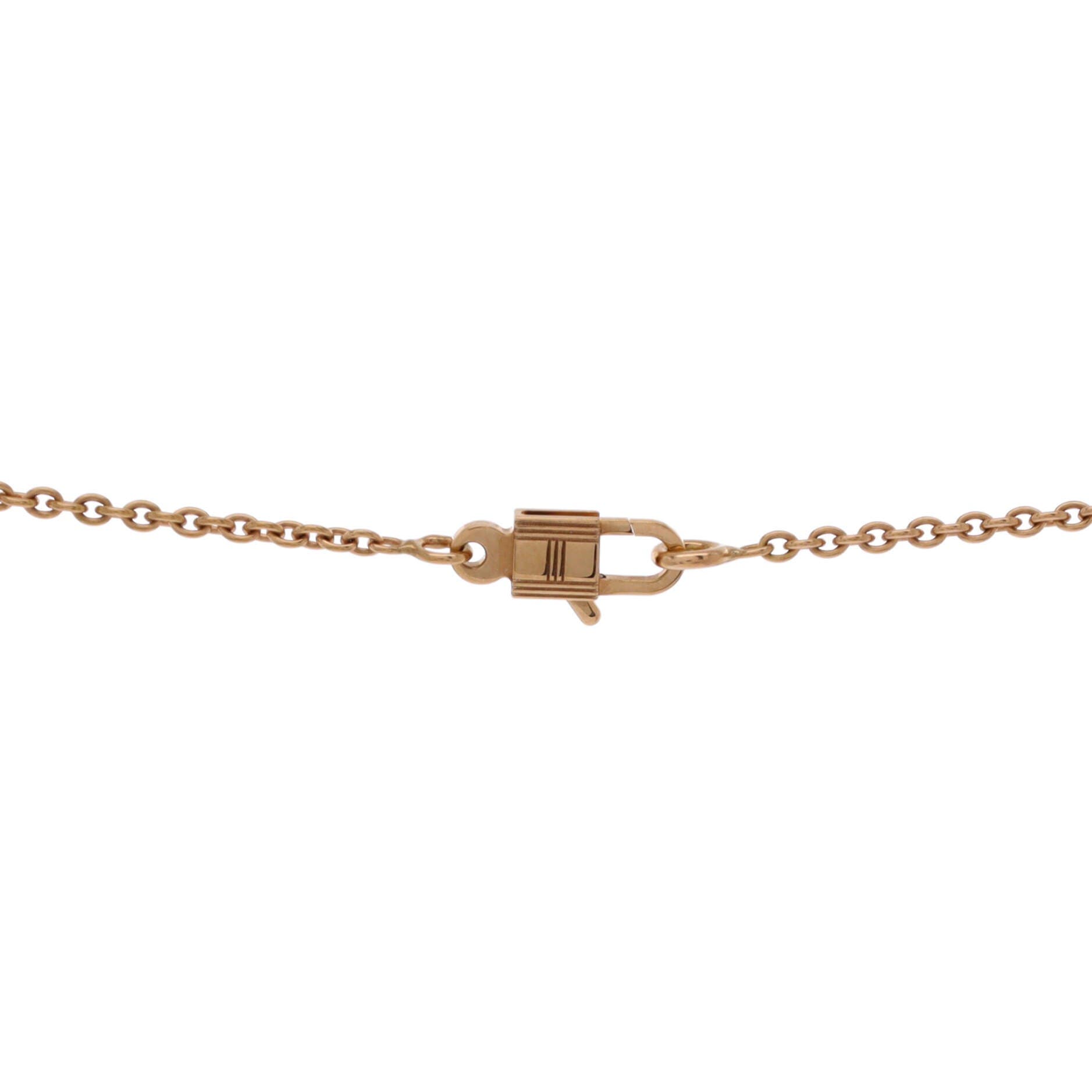 Amulettes Cadenas Pendant Necklace 18K Rose Gold with Diamonds, Alternate, color, Metallic Gold