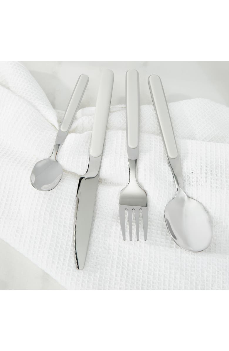 BergHOFF Leo 24-Piece Stainless Steel Flatware Set, Alternate, color, Moonbeam