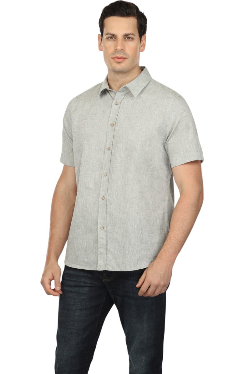 Vustra Pattern Linen Short Sleeve Shirt, Main, color, 