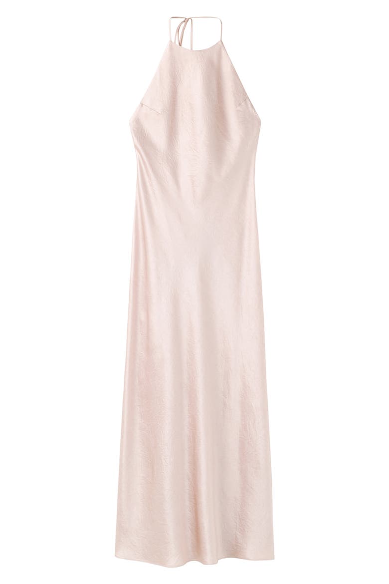 Satin Halter Midi Dress, Main, color, PINK
