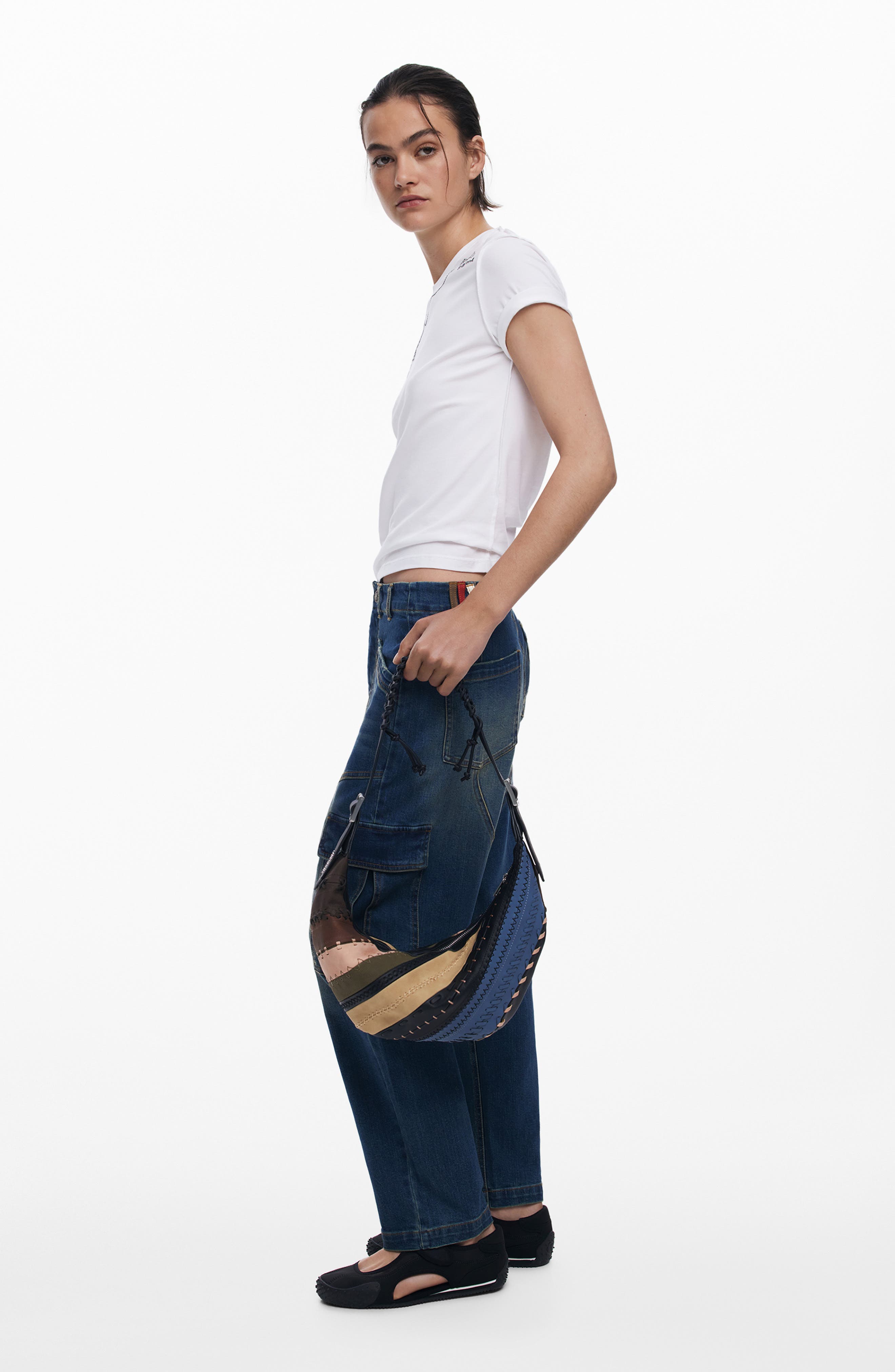 Desigual Faux Leather Crossbody Bag, Alternate, color, Brown