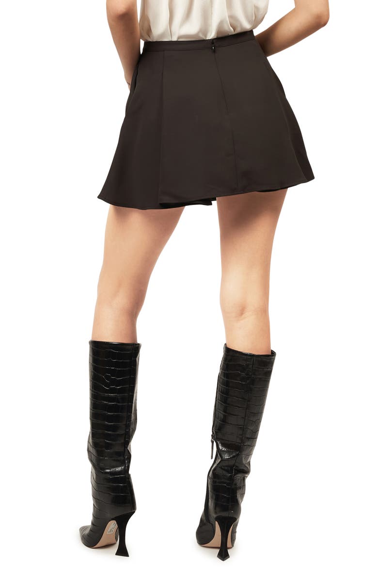 Equipment Letisha Pleated Silk Miniskirt, Alternate, color, True Black