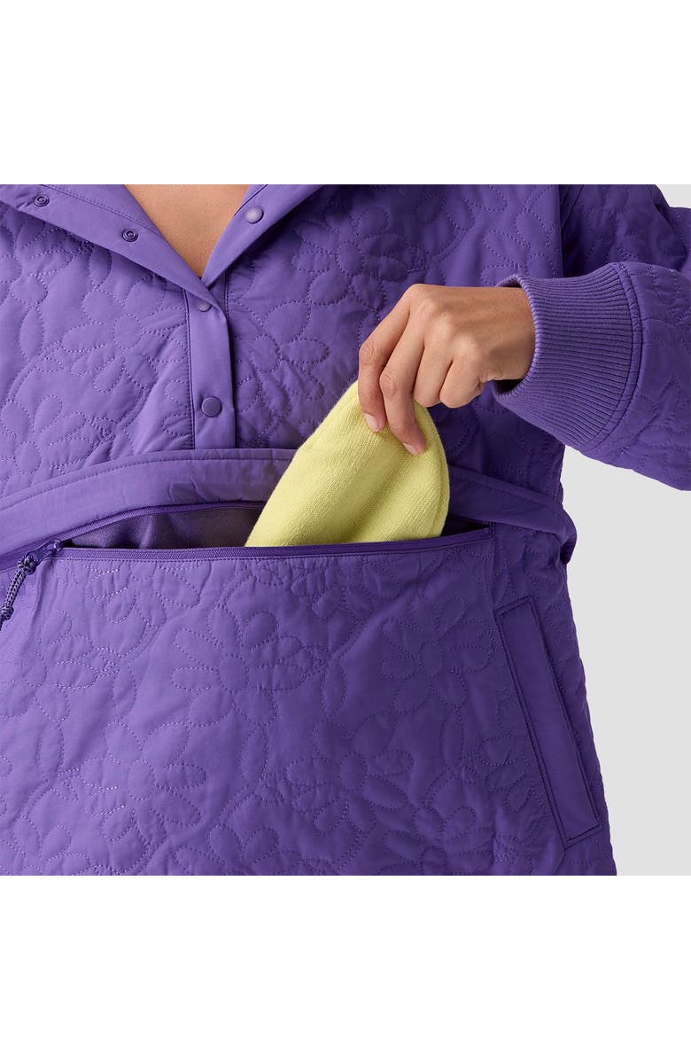 Stoic Daisy Quilted Pullover - Women's, Alternate, color, Passion Flower