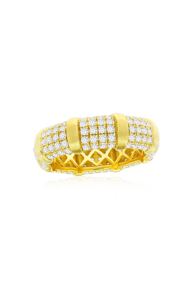 Pavé CZ Band Ring, Main, color, GOLD