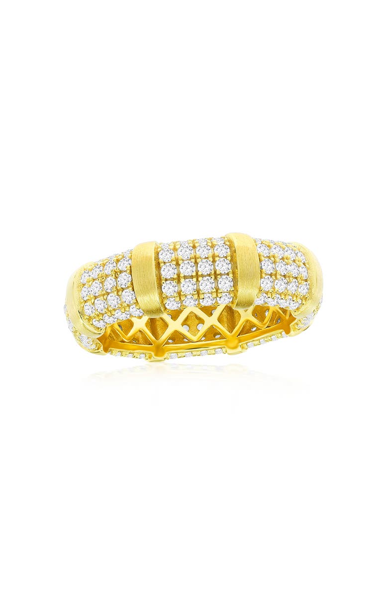 SIMONA Pavé CZ Band Ring, Main, color, Gold