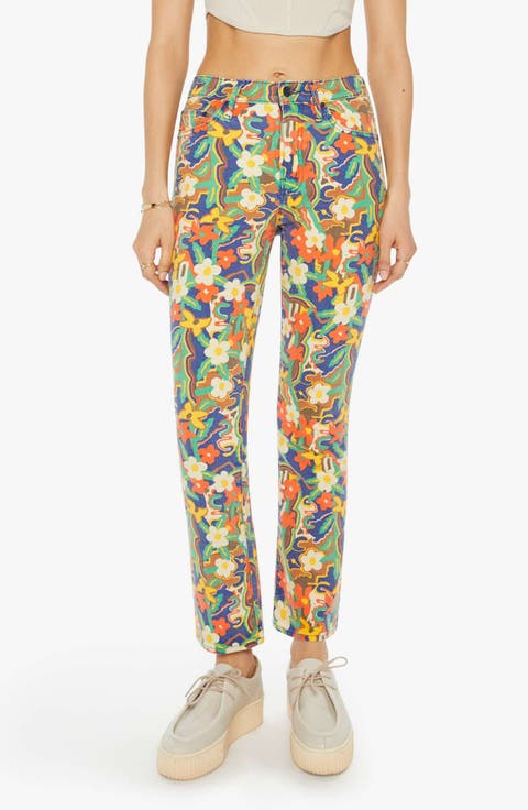 The Insider Flood Straight Leg Jeans (Cosmic Blooms)