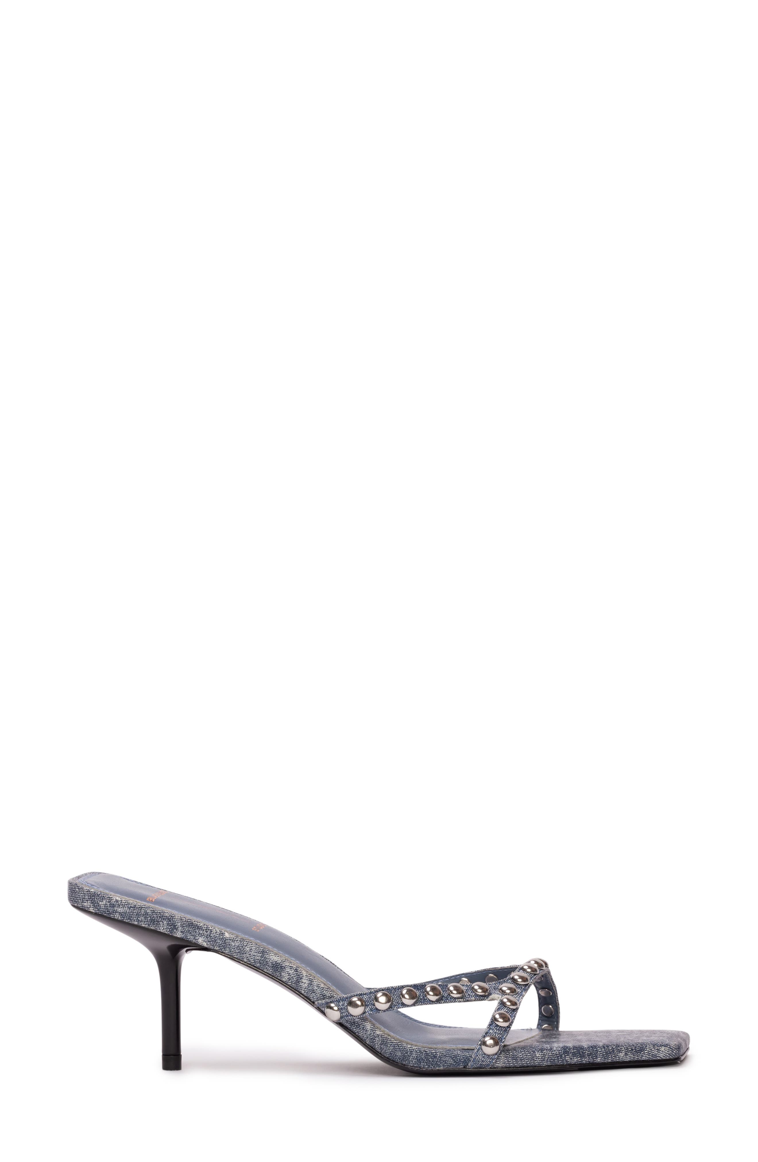 BLACK SUEDE STUDIO Leo Slide Sandal, Alternate, color, 