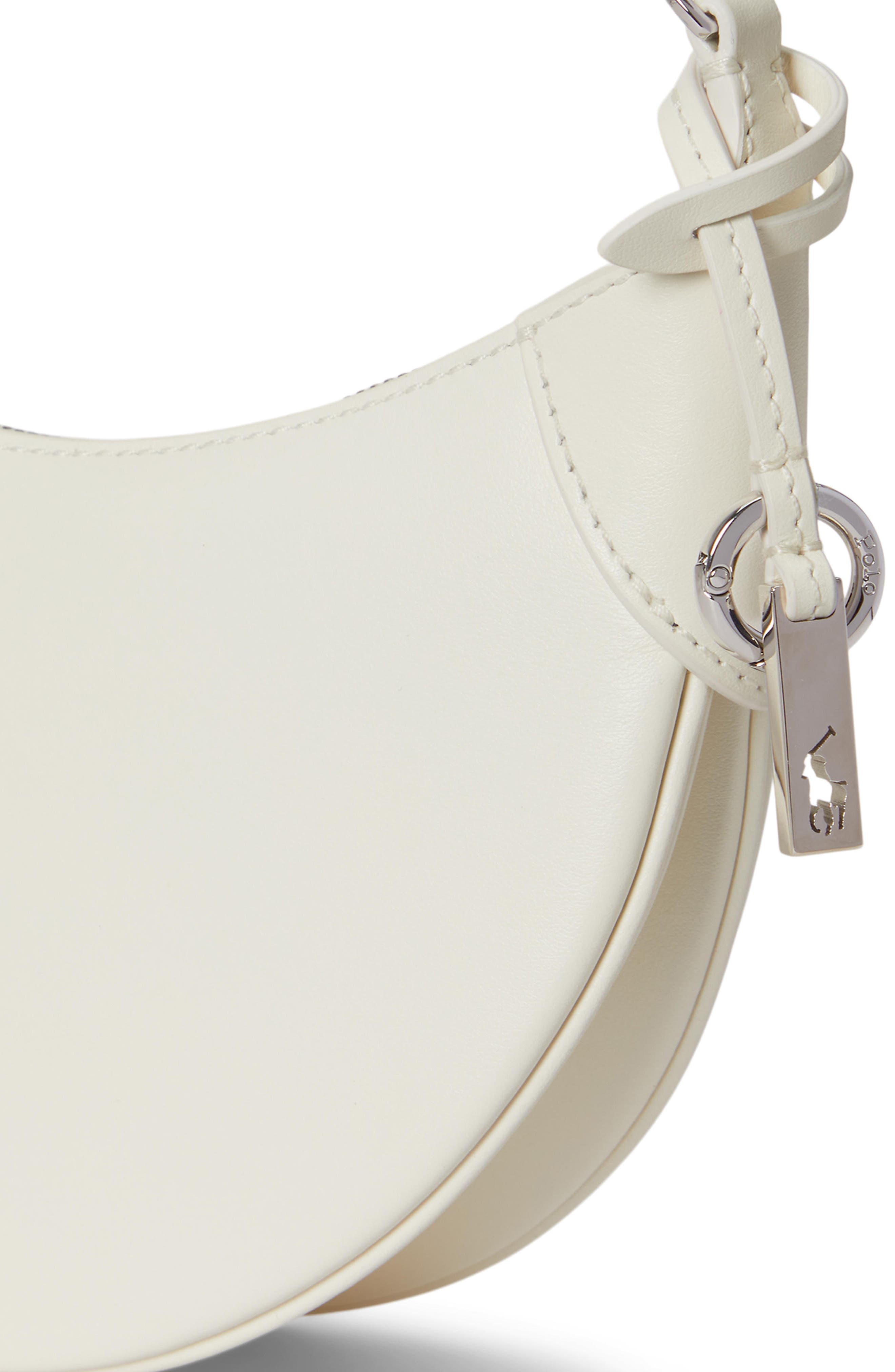 Polo Ralph Lauren Polo ID Sport Calf Leather Crossbody Bag, Alternate, color, Frosting