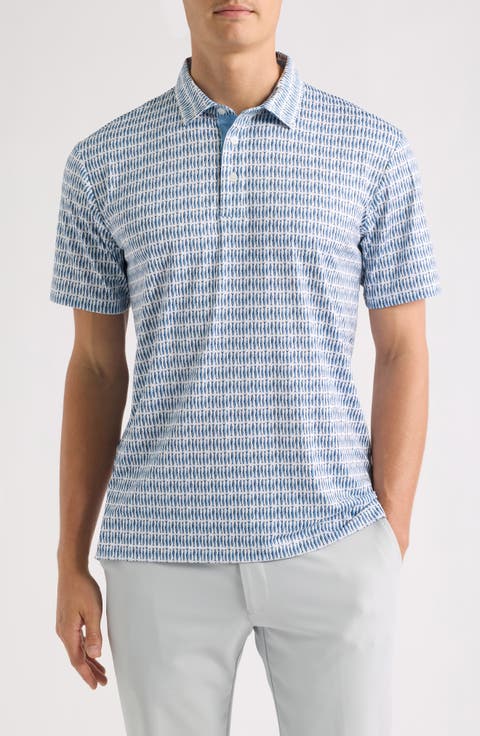 Sardine Print Performance Golf Polo