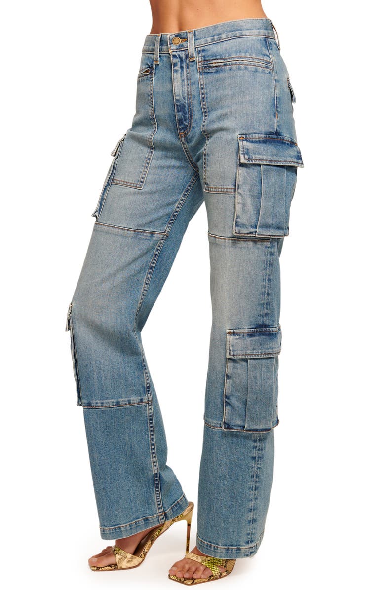 Ramy Brook Giana Cargo Jeans, Alternate, color, Light Wash