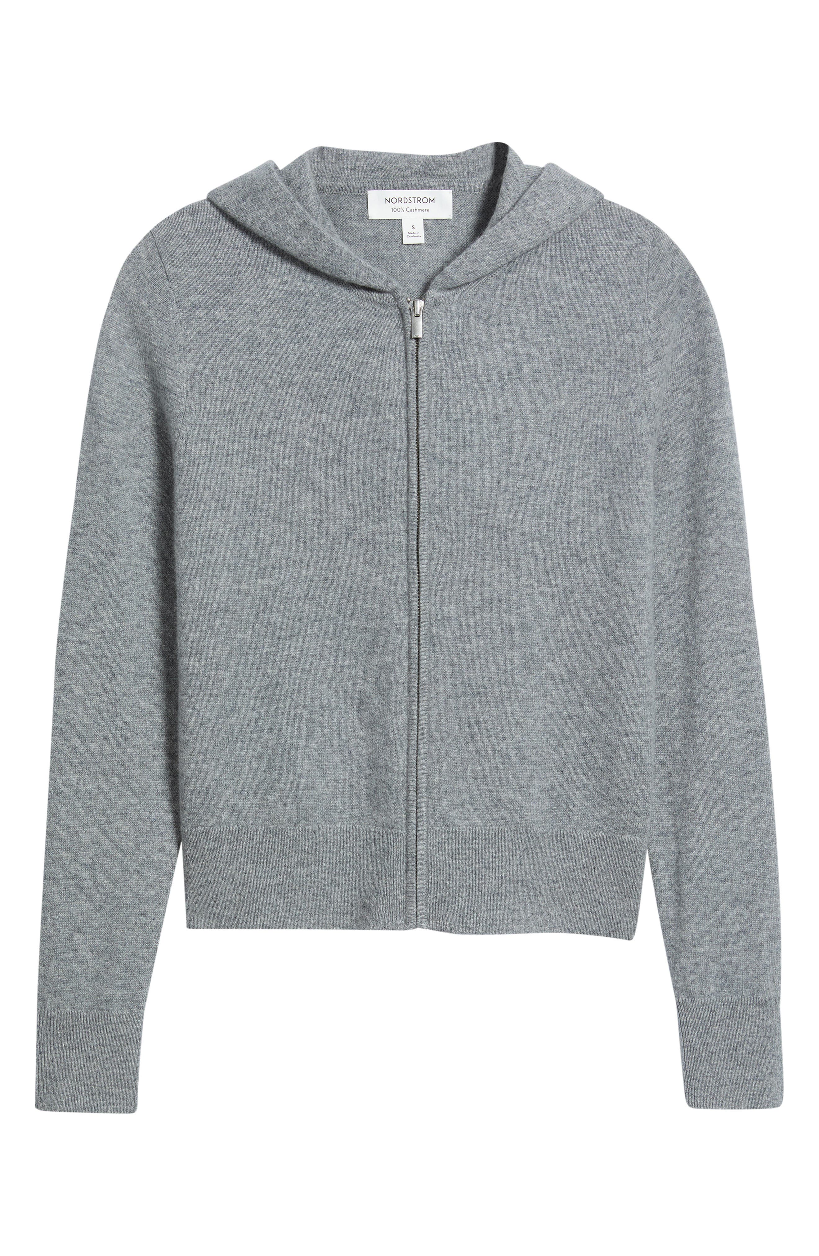 Nordstrom Cashmere Zip Hoodie Sweater (Women) | Nordstrom