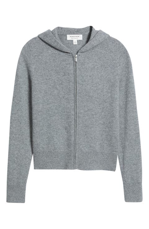 Cashmere Zip Hoodie Sweater
