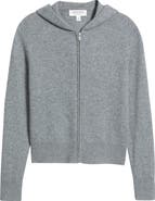 Nordstrom Cashmere Zip Hoodie Sweater