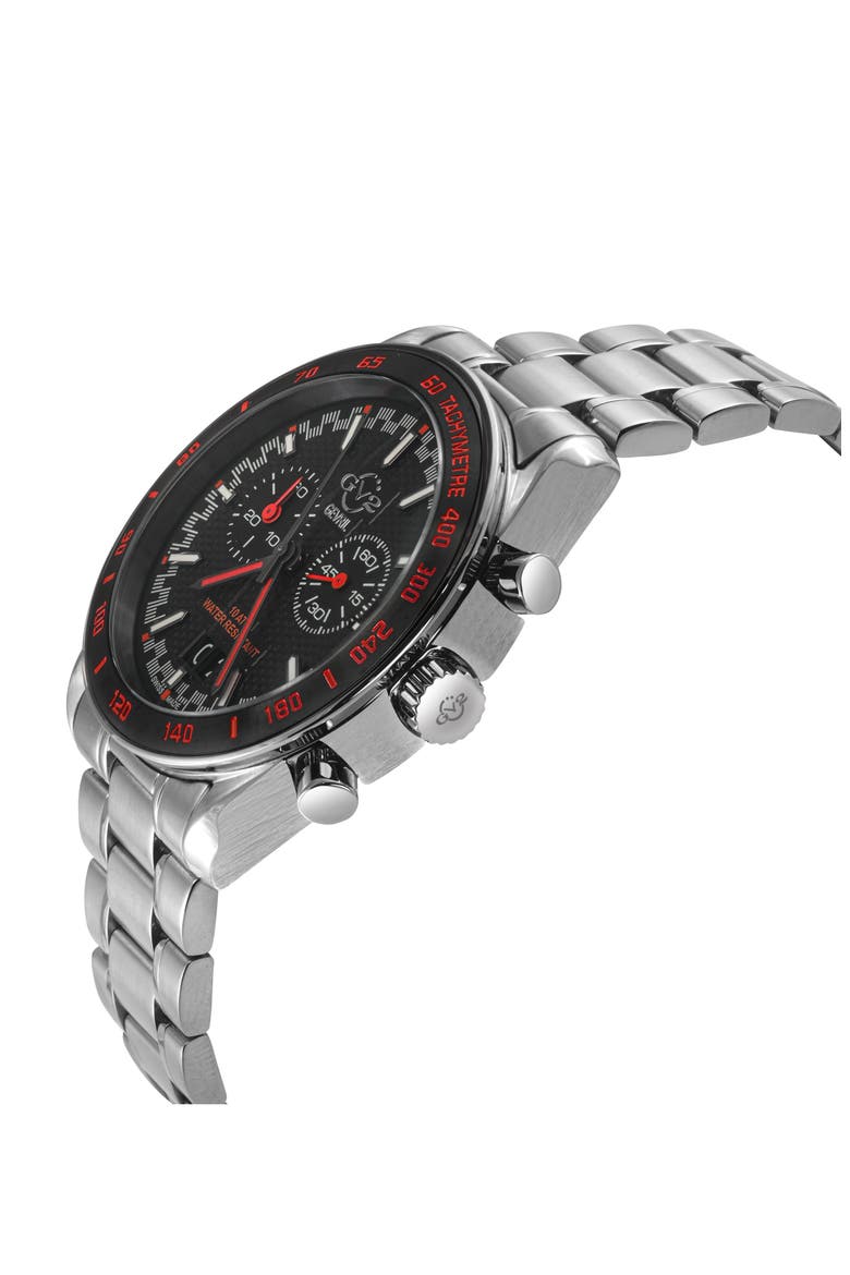 Freccia Stainless Steel Swiss Quartz Bracelet Watch, 42mm, Alternate, color, STAINLESS STEEL