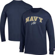 Champion Men's Champion Navy Navy Midshipmen Arch Over Logo Long Sleeve T-Shirt