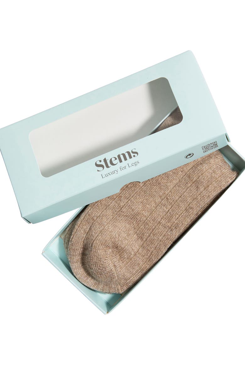 Stems Luxe Merino Wool Blend Crew Socks, Alternate, color, Oat