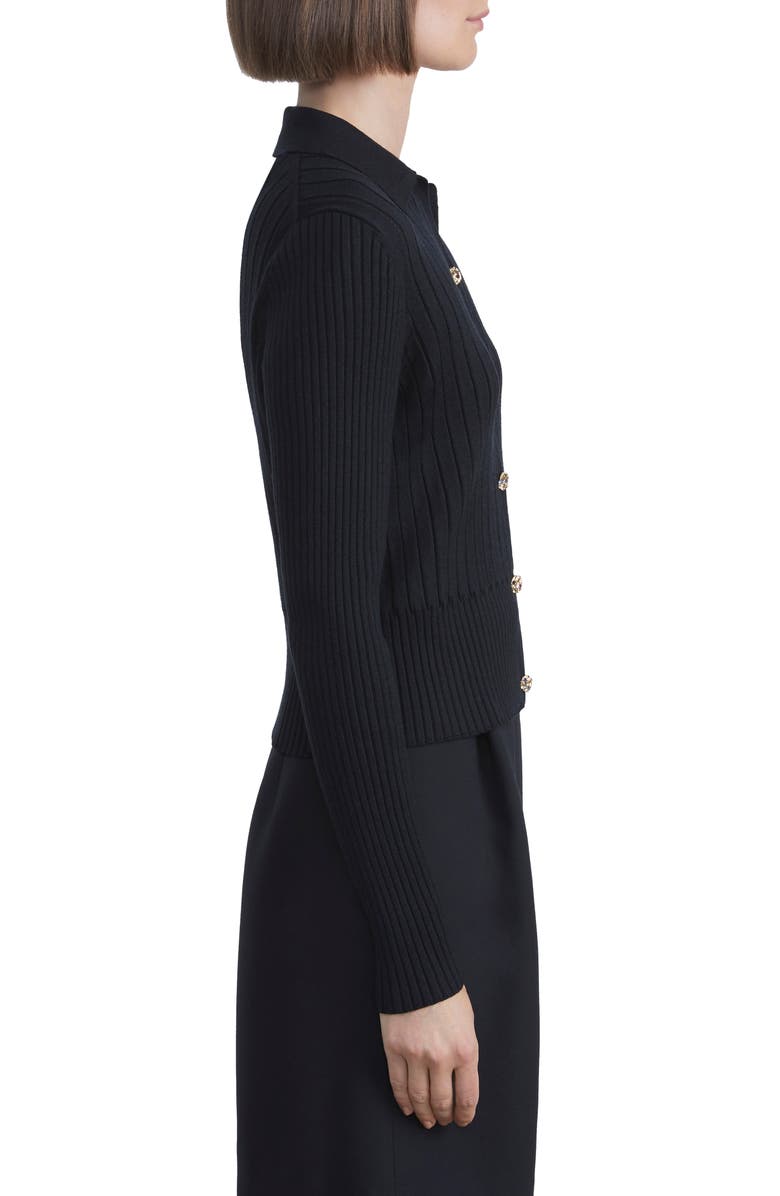 Lafayette 148 New York Jeweled Button Rib Cardigan, Alternate, color, 