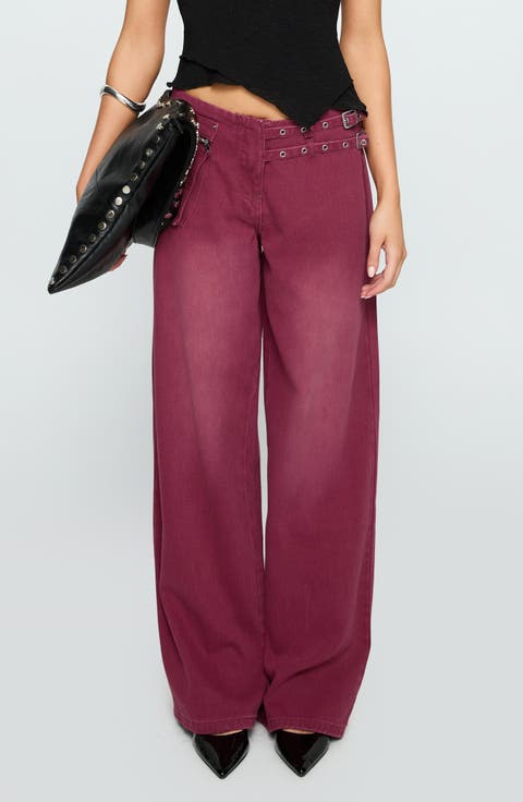 Paltrow Low Rise Wide Leg Cargo Jeans