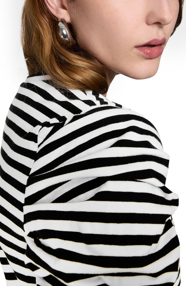 Rebecca Minkoff Janine Pleated Cotton Jersey T-Shirt, Alternate, color, 