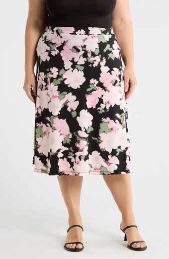 Floral Print Everyday Knit Skirt