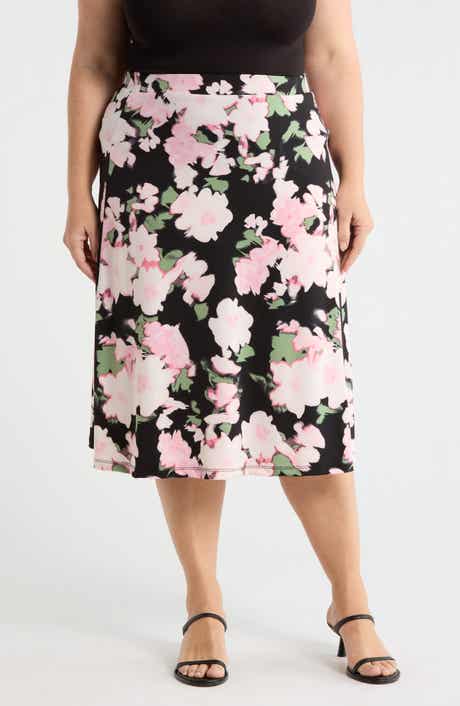 Floral Print Everyday Knit Skirt