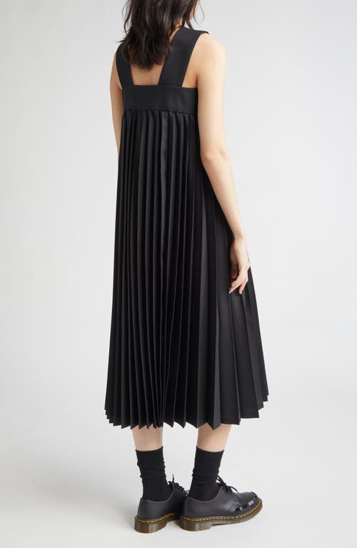 COMME DES GARÇONS COMME DES GARÇONS COMME DES GARÇONS PLEATED GABARDINE PINAFORE DRESS