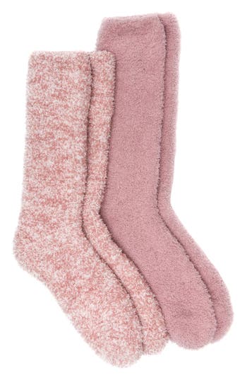Barefoot Dreams 2-pack Cozychic™ Socks In Pink