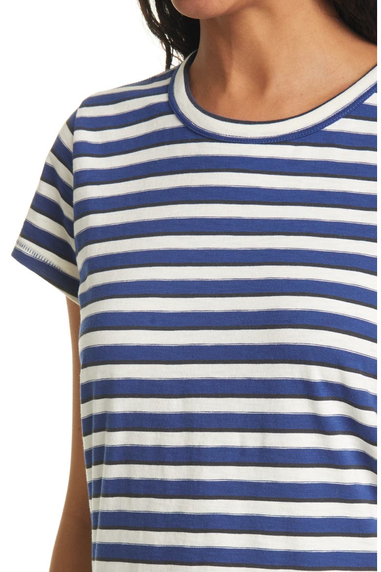 The Slub Stripe Organic Pima Cotton T-Shirt, Alternate, color, BLUE STRIPE