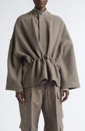 Rick Owens Sail Oversize Wool Flannel Jacket