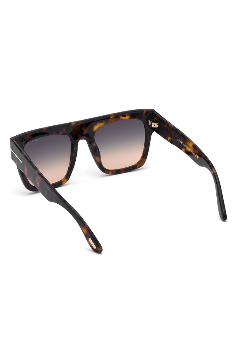 TOM FORD Renee 52mm Gradient Flat Top Square Glasses, Alternate, color, 