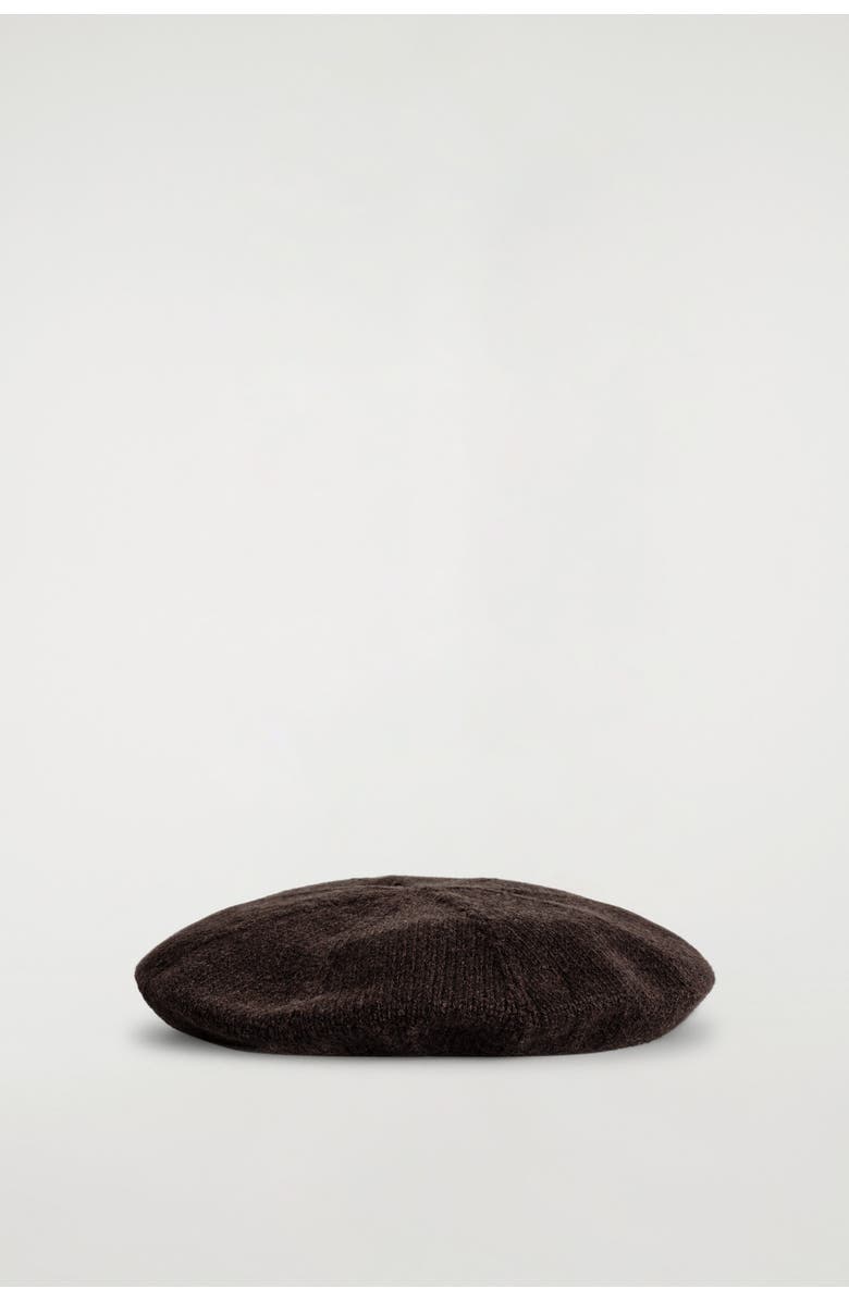 COS Wool-Yak Beret, Main, color, Dark Brown