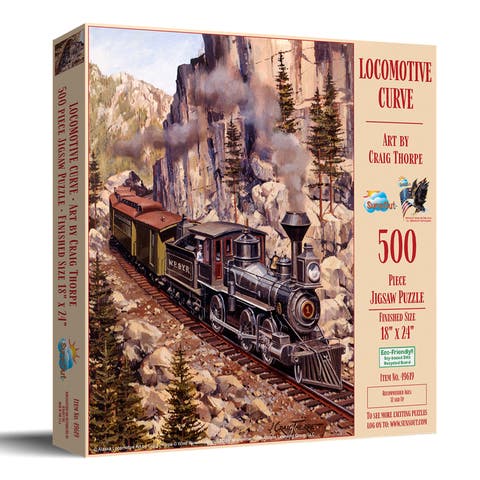 Locomotive Curve 500 piece Jigsaw Puzzle for Adults