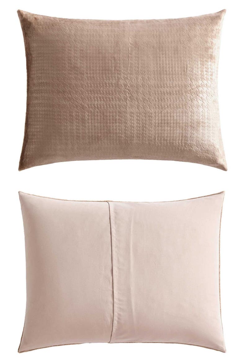 Hudson Houndstooth Comforter Set, Alternate, color, MINK BROWN