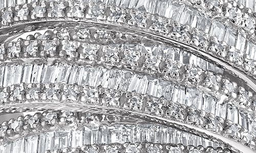 Fzn Sterling Silver Lab Grown Diamond Ring In Silver