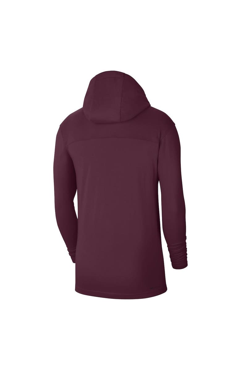Nike Men's Nike Maroon Virginia Tech Hokies Off-Field Performance Long Sleeve Hoodie T-Shirt, Alternate, color, 