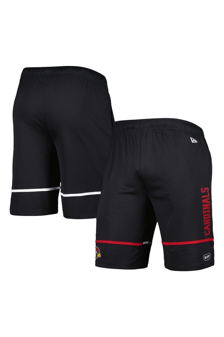 Men's New Era Black Arizona Cardinals Combine Authentic Rusher Training Shorts, Main, color, Black
